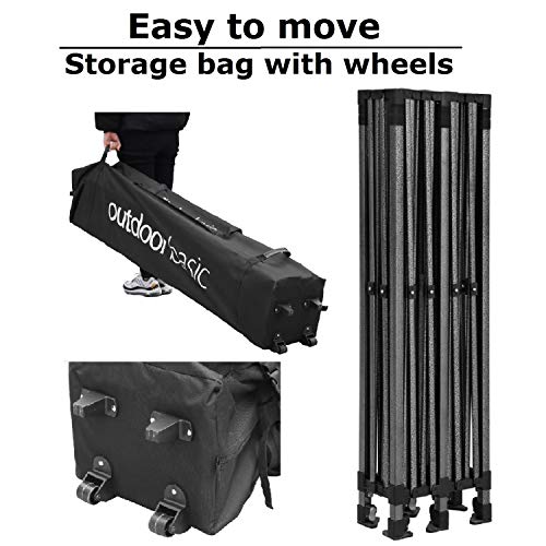 Leisurelife 100% Waterproof Pop-up Canopy Tent 10x20ft with Sand Bags, Waterproof Folding Commercial Gazebo Party Tent, PVC, White