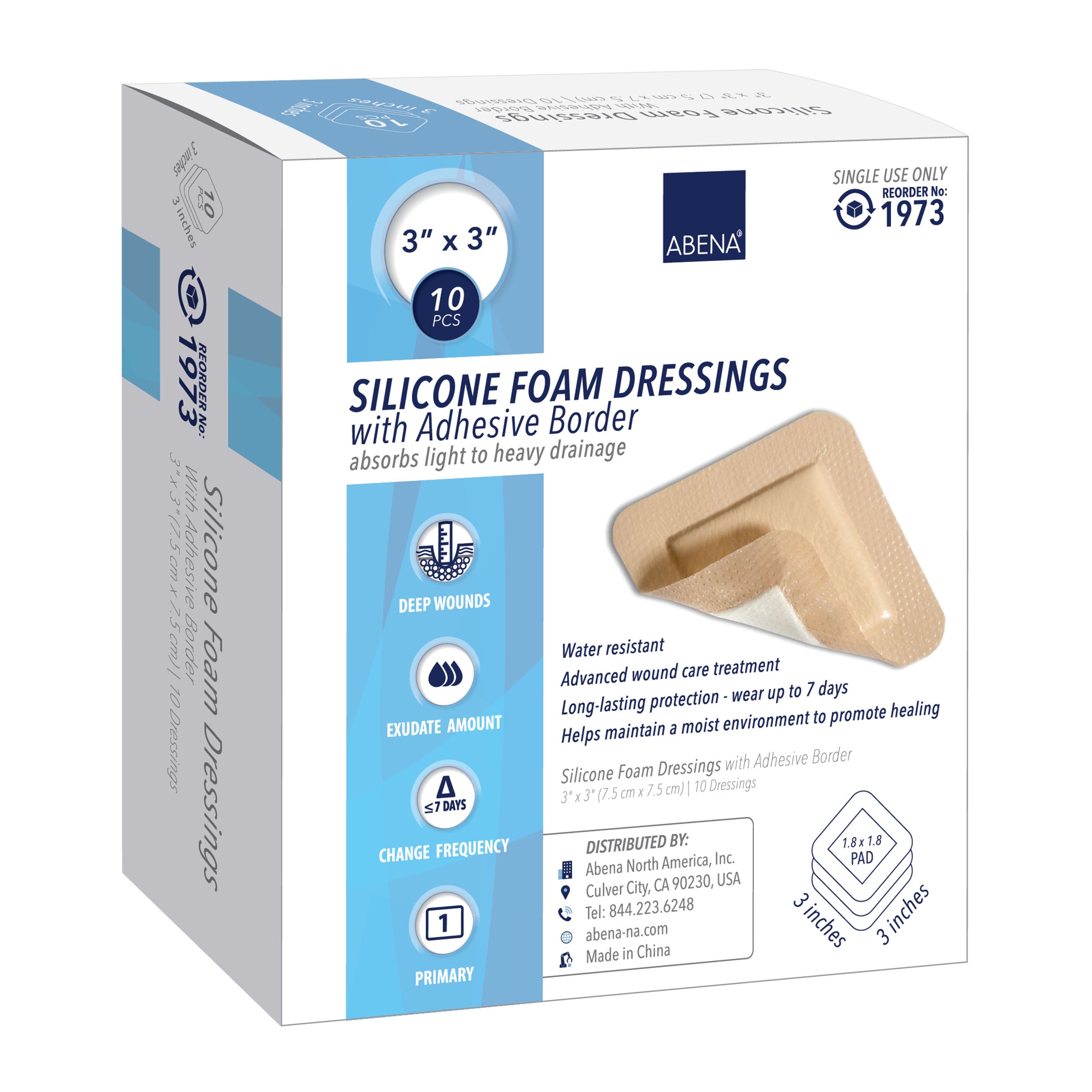 Abena Silicone Foam Dressings (with Adhesive)
