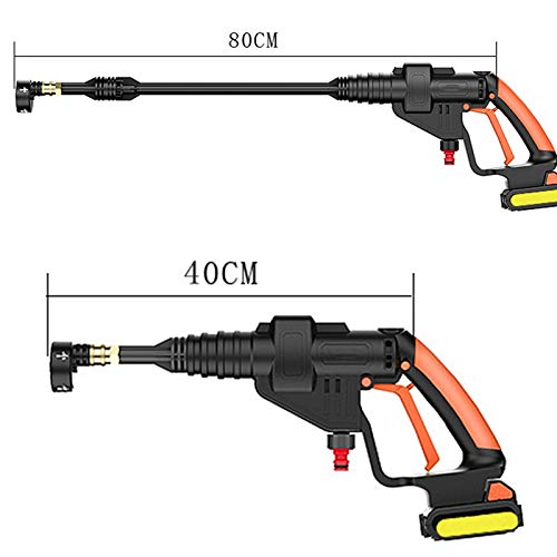 CuiCui High Pressure Cleaning Gun Adjuatable Wireless Electric Washer Portable Car Wash Water Multi Function Washer 20V Battery 240W for Washing Cars Watering Flowers Cars Fences Garden