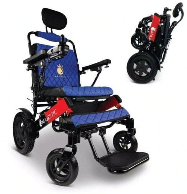 ComfyGO IQ-9000-PLUS Majestic 20 Inch Wide Seat Remote Controlled Travel Folding  Electric Wheelchair With Recline New