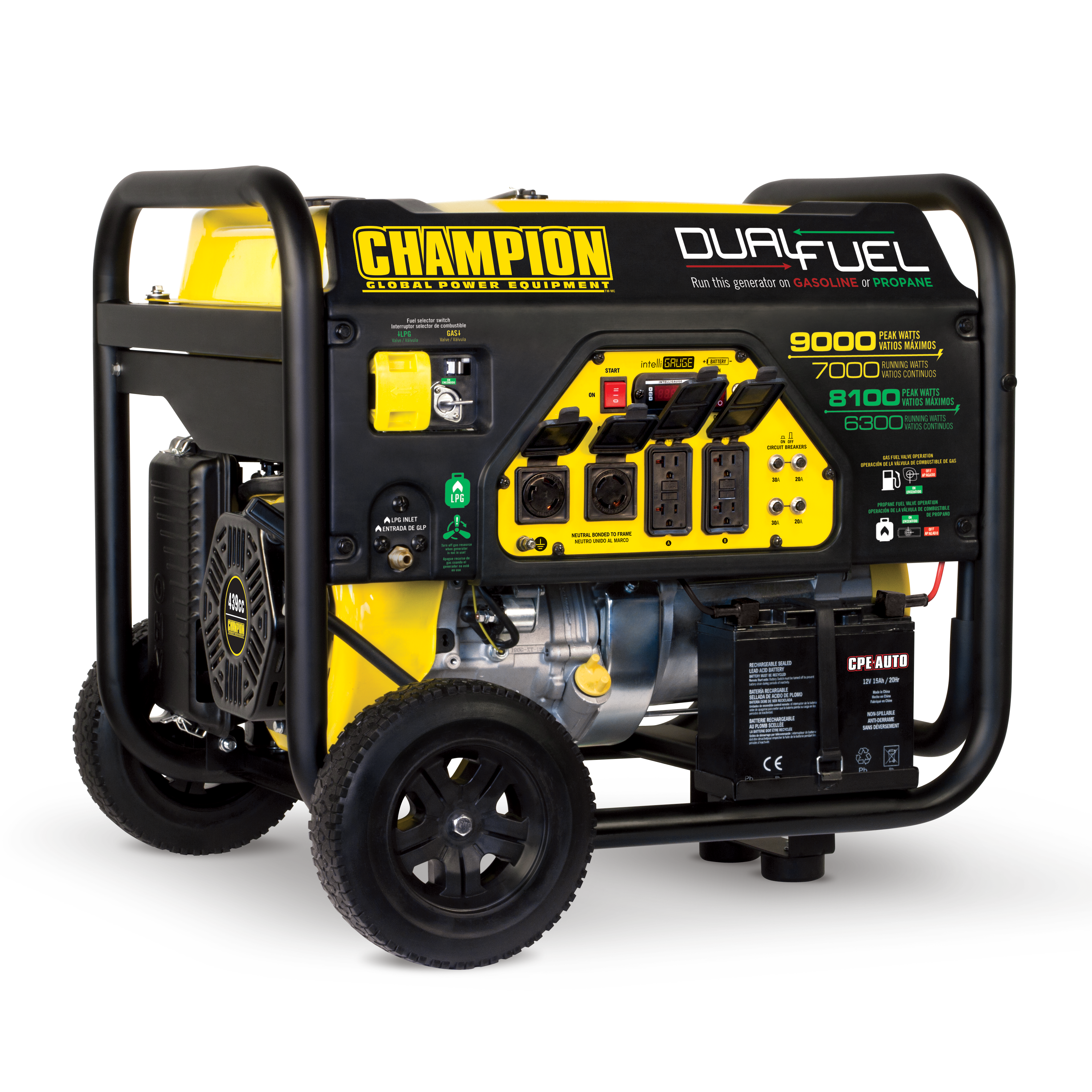 Champion 100155 7000W/9000W Dual Fuel Electric Start Generator Manufacturer RFB