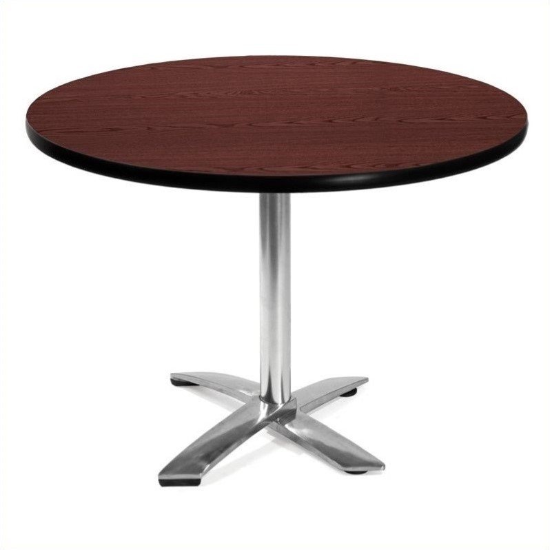 Round Folding Table in Mahogany
