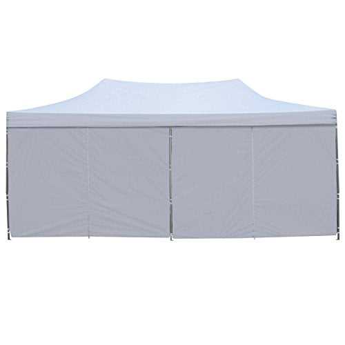 10x20 Ft Pop up Canopy Party Wedding Gazebo Tent Shelter with Removable Side Walls White