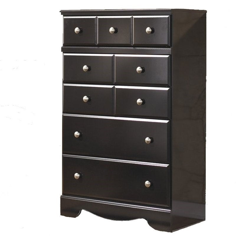 Signature Design by Ashley Shay 5-Drawer Chest in Almost Black
