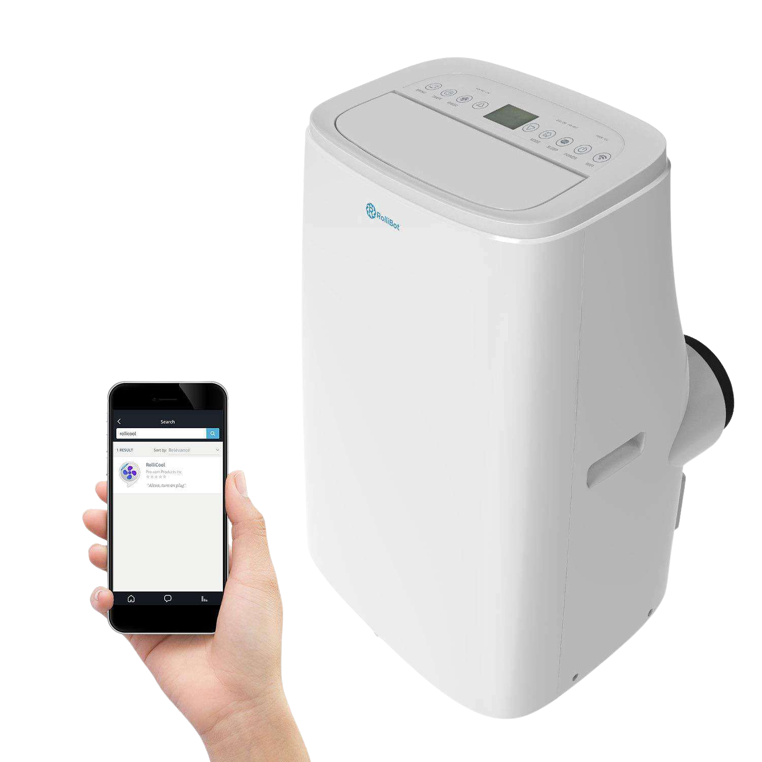 Rollibot Rollicool A20 14000 BTU Portable Smart Alexa Enabled Ultra Quiet Air Conditioner with Heater Dehumidifier Fan and Remote New