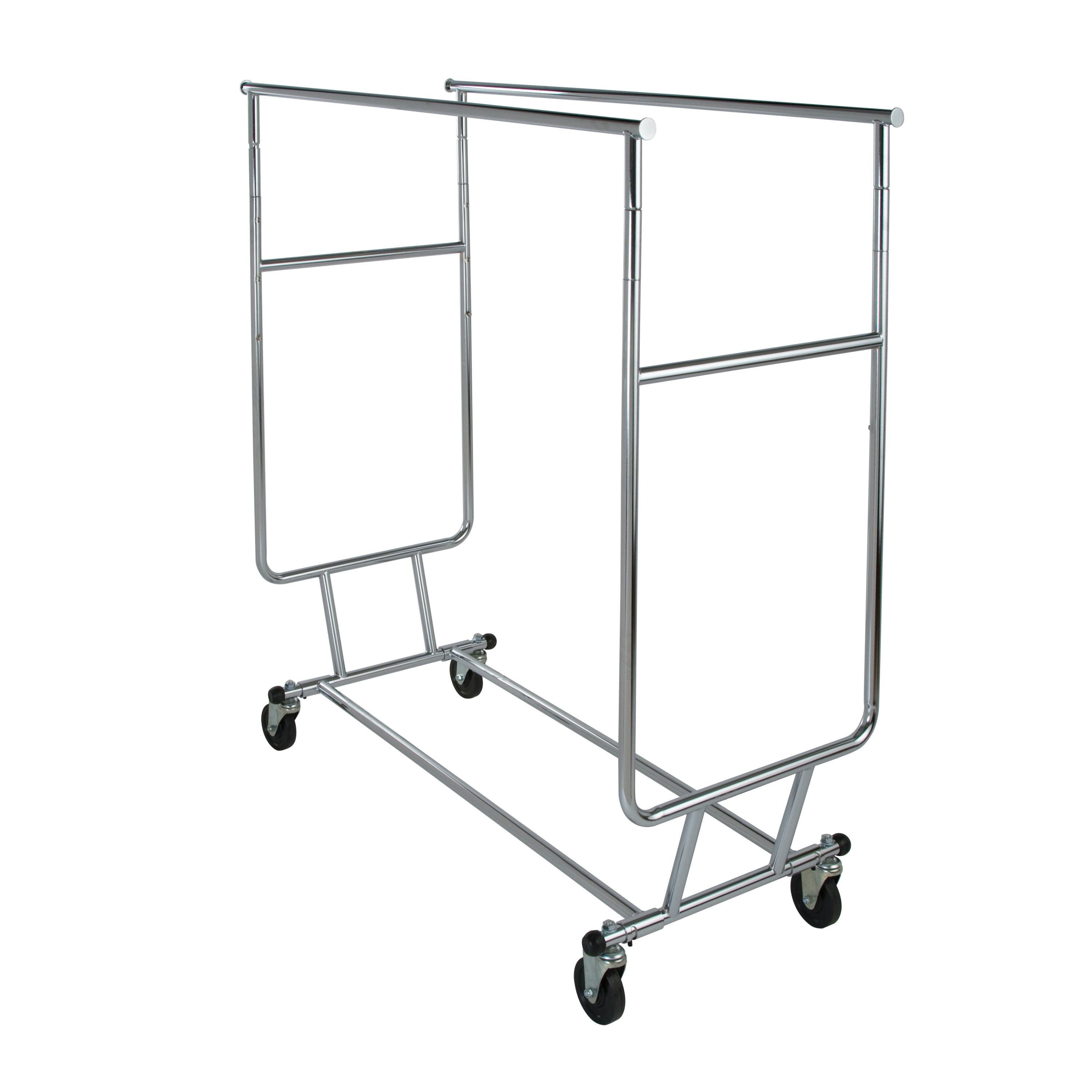 Econoco Collapsible Garment Rack w/ Double Round Tubing Hangrail