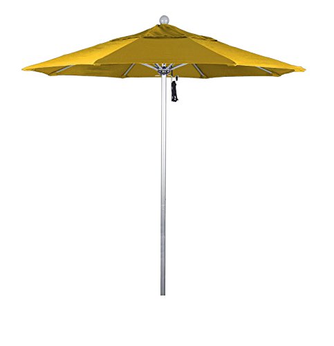 Phat Tommy 7.5 Ft Silver Anodized Commercial Patio Market Umbrella – For Shade and Outdoor Living– Clearance