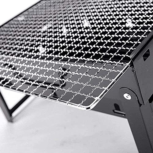Practical Household Mini Small Grill, Stainless Steel Charcoal Indoor and Outdoor Portable Grill 37 x 27 x 20 cm, lsxysp