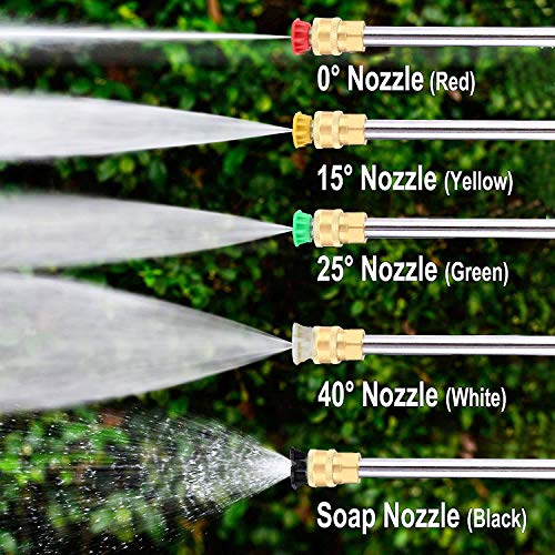 TEANDE 4200PSI Gas Pressure Washer 2.8GPM Power Washer Powered by 212CC, Outdoor Power Equipment with Soap Bottle, High Pressure Hose, 5 Nozzles (Black)