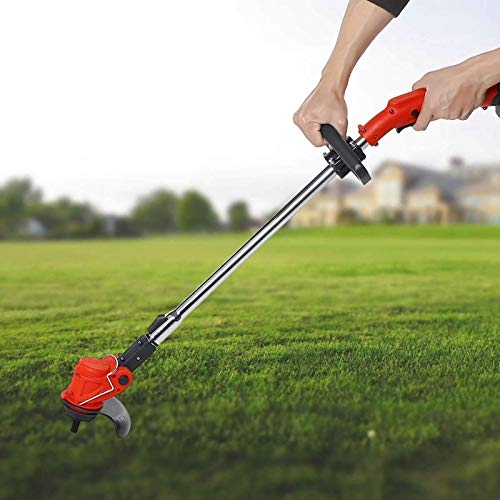 12V Electric Lawn Mower, Small Retractable Home Wireless Trimmer, Portable Lithium Battery Rechargeable Handheld Lawn Mower, Suitable for Garden Lawn B,12V4.0