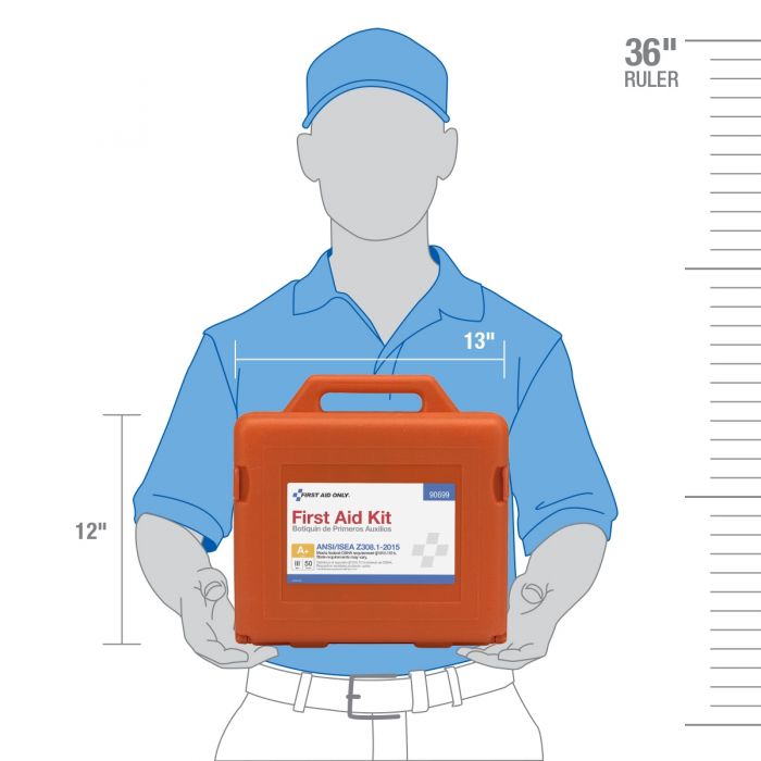 First Aid Only 50 Person Bulk Weatherproof First Aid Kit, ANSI Compliant (Case Of 3)