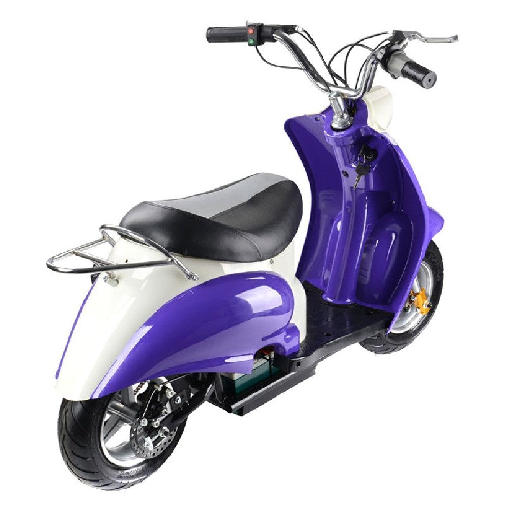 MotoTec 24V Purple Kids Electric Moped