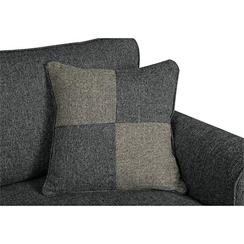 Furniture of America Adella Transitional Fabric Sofa in Dark Gray