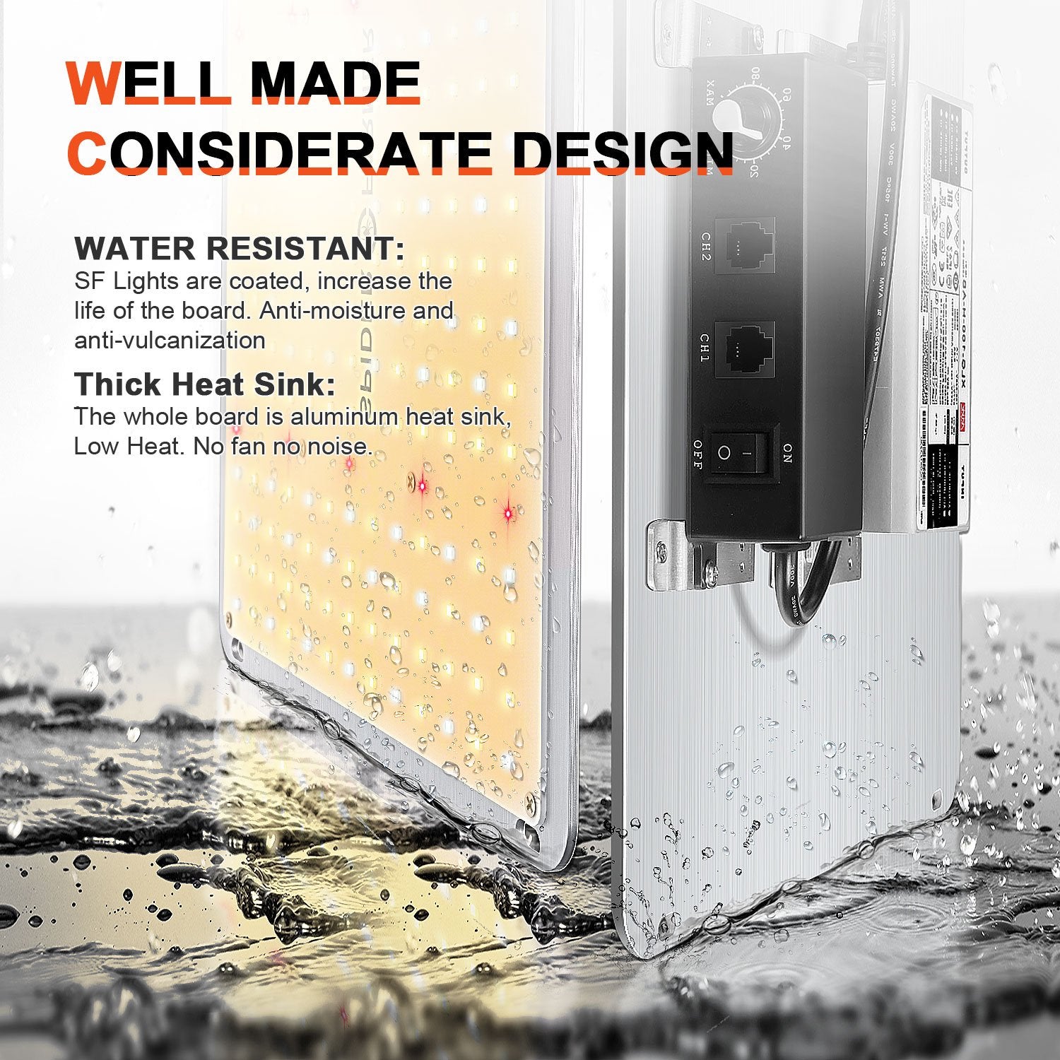 Spider Farmer SF1000 Full Spectrum 3000K 5000K 660nm-665nm IR Grow Light with LM301B Diodes & Dimmable Mean Well Driver New