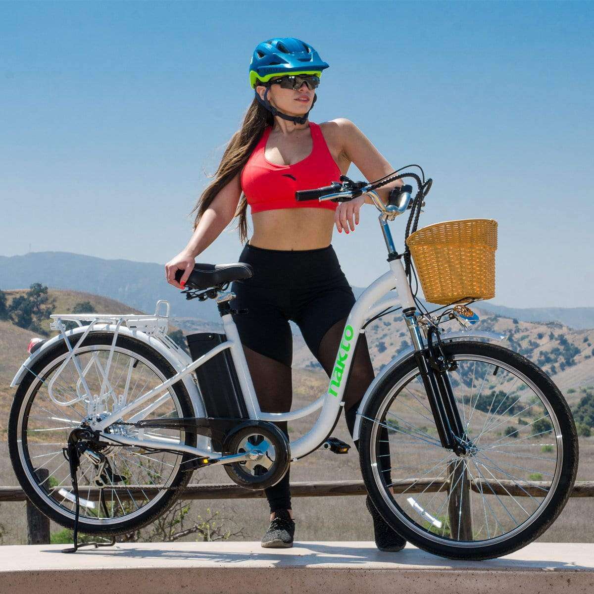 NAKTO 26 inch 250W Camel Electric Bicycle 6 Speed E-Bike 36V Lithium Battery Female/Young Adult White New