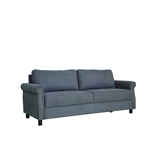 Kingway Furniture Glory Microfiber Storage Living Room Sofa in Gray