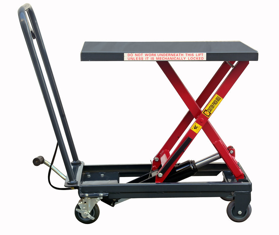 Pake Handling Tools PAKLT01 Hydraulic Manual Scissor Lift Table 500lb Capacity 28