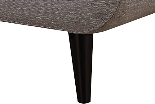 AC Pacific Crystal Mid Century Modern Upholstered Living Room Tufted Sofa with 2 Accent Pillows, Trout Grey