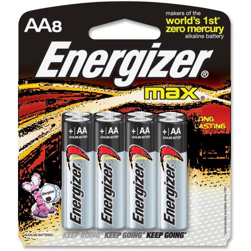 Energizer Max Alkaline AA Batteries, For Multipurpose - AA - Alkaline - 192 / Carton