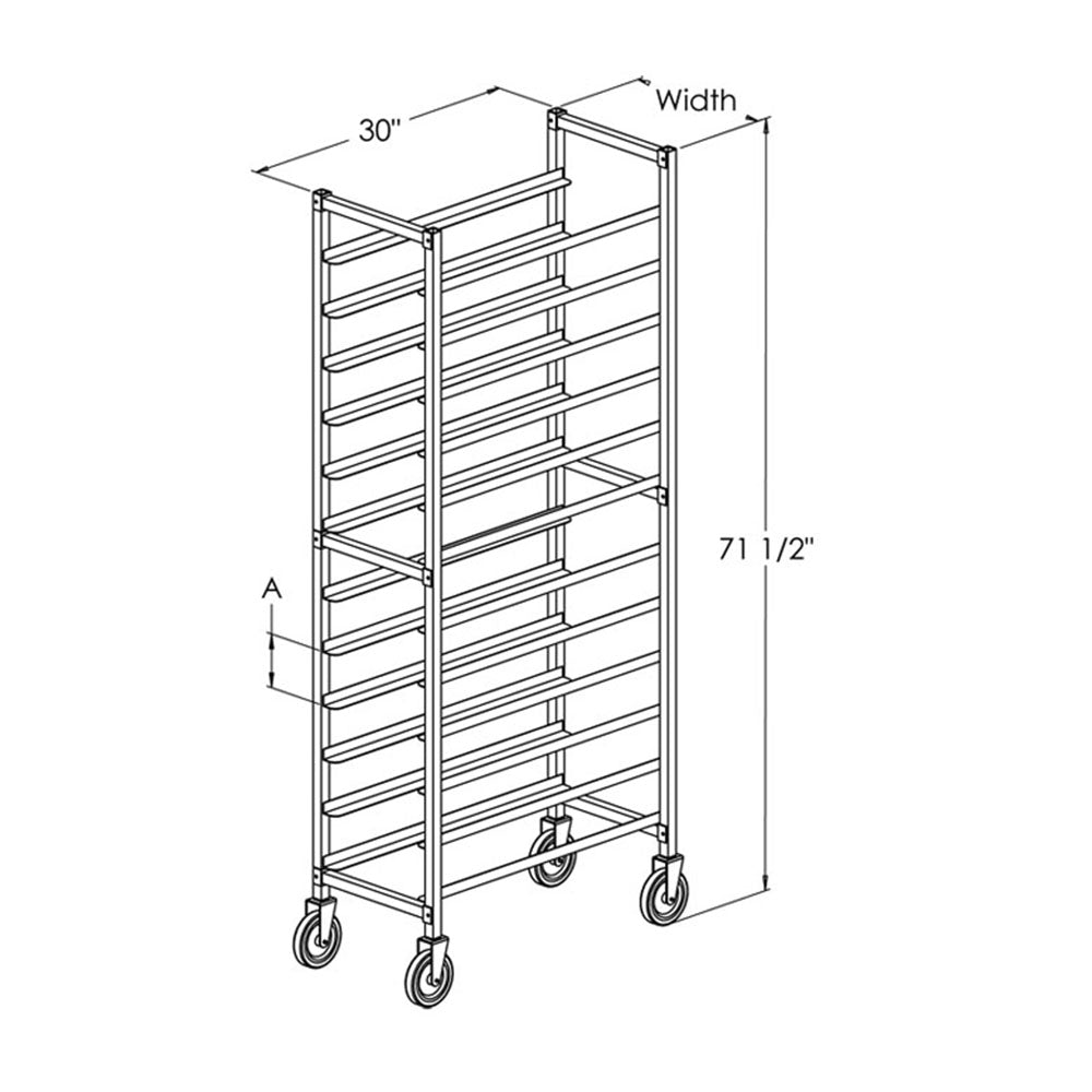 PVI Food Service Knock Down or Welded Platter Rack