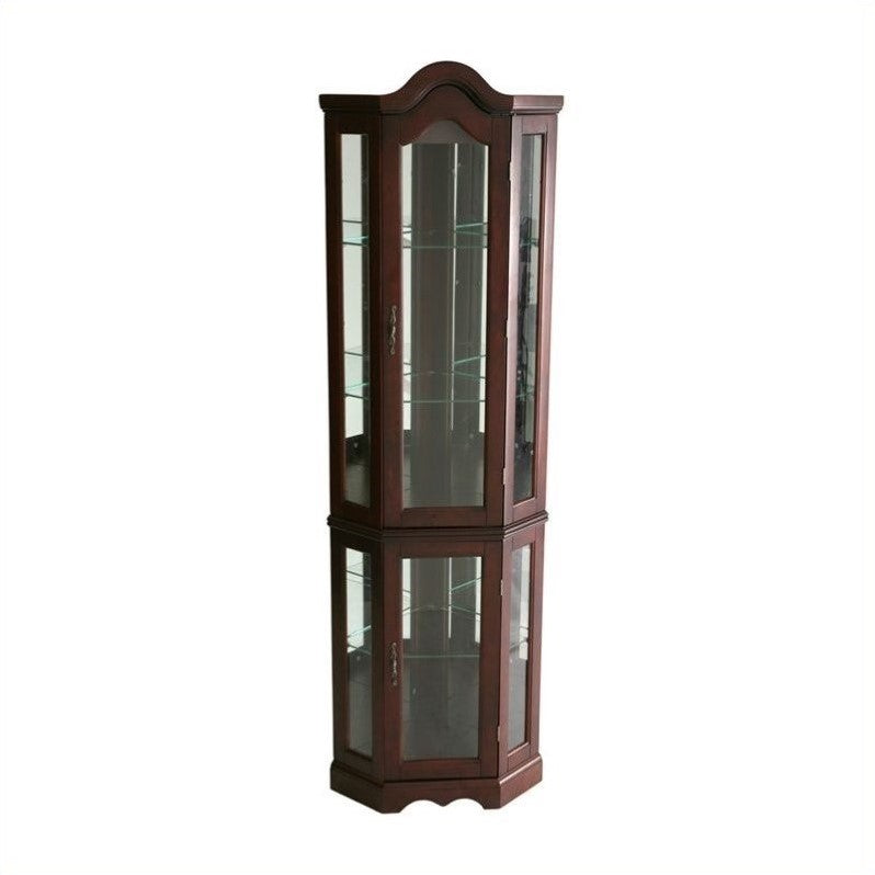 Lighted Corner Curio Cabinet