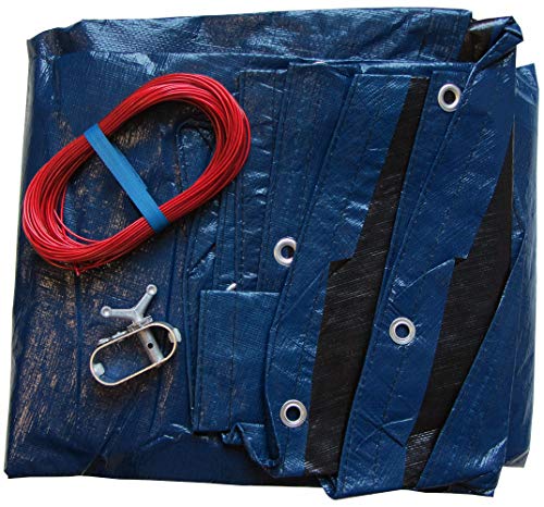 SUNSOLAR ENERGY Above Ground Pool Cover for 30 Foot Round Swimming Pool - Super-Duty: 15-Yr with Cover Clips