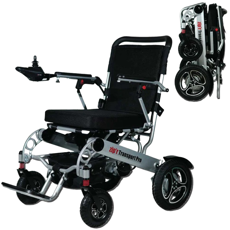Zip’r ZIP13SLV Transport Pro Folding Electric Wheelchair Silver New
