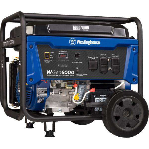 Westinghouse WGen6000 6000W/7500W Electric Start Portable Generator New
