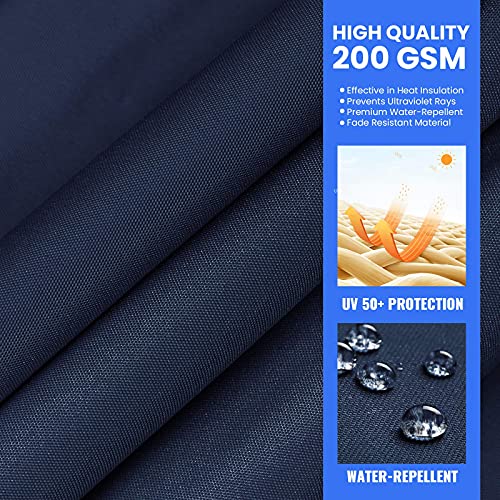 JEAREY 10FT Offset Cantilever Patio Umbrellas Outdoor Patio Umbrella Hanging Heavy Duty Large Round Sun Umbrella with 360° Rotation and Crank System & Cross Base for Backyard Pool Market Balcony Deck