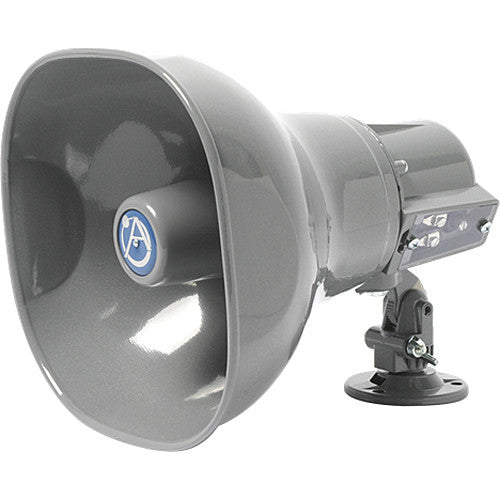 Atlas Sound AP-15T Horn Loudspeaker with 25/70.7/100V-15W Transformer (Gray)