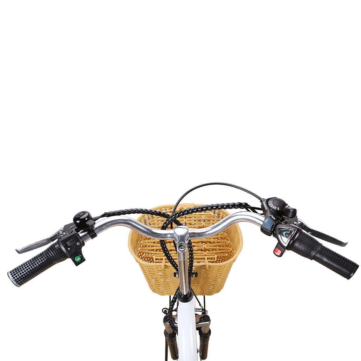 NAKTO 26 inch 250W Camel Electric Bicycle 6 Speed E-Bike 36V Lithium Battery Female/Young Adult White New