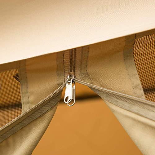 Sunnyglade Garden Gazebo 10' x 10' Patio Backyard Double Roof Vented Gazebo Canopy