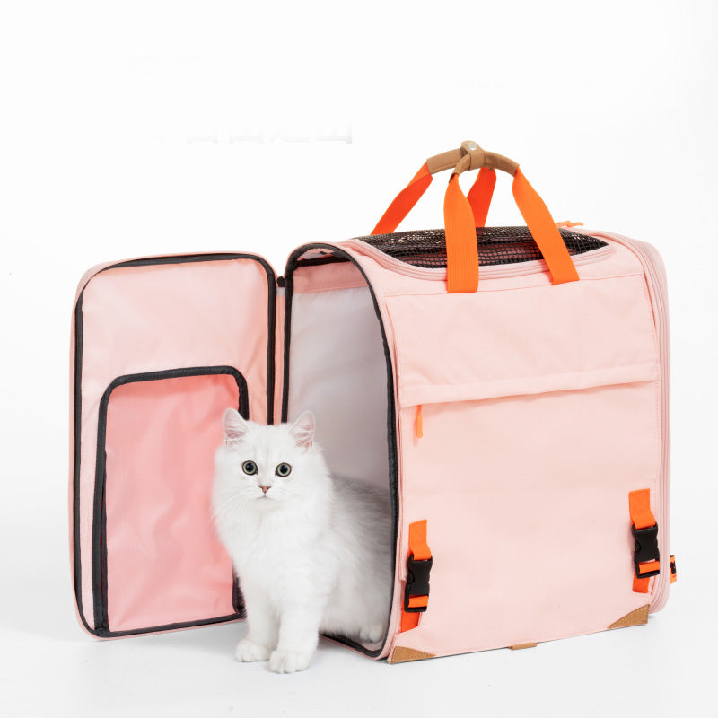 Pink Orange Cat Carrier