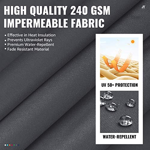 JEAREY 11 Feet Double Top Round Deluxe Patio Umbrella Offset Hanging Umbrella Cantilever Patio Umbrella Outdoor Market Umbrella Garden Umbrella