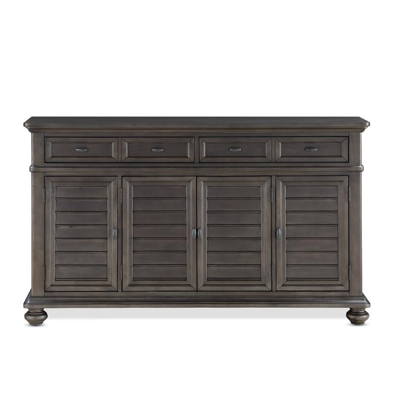 Linnett Grey-Brown Server with Wine Storage