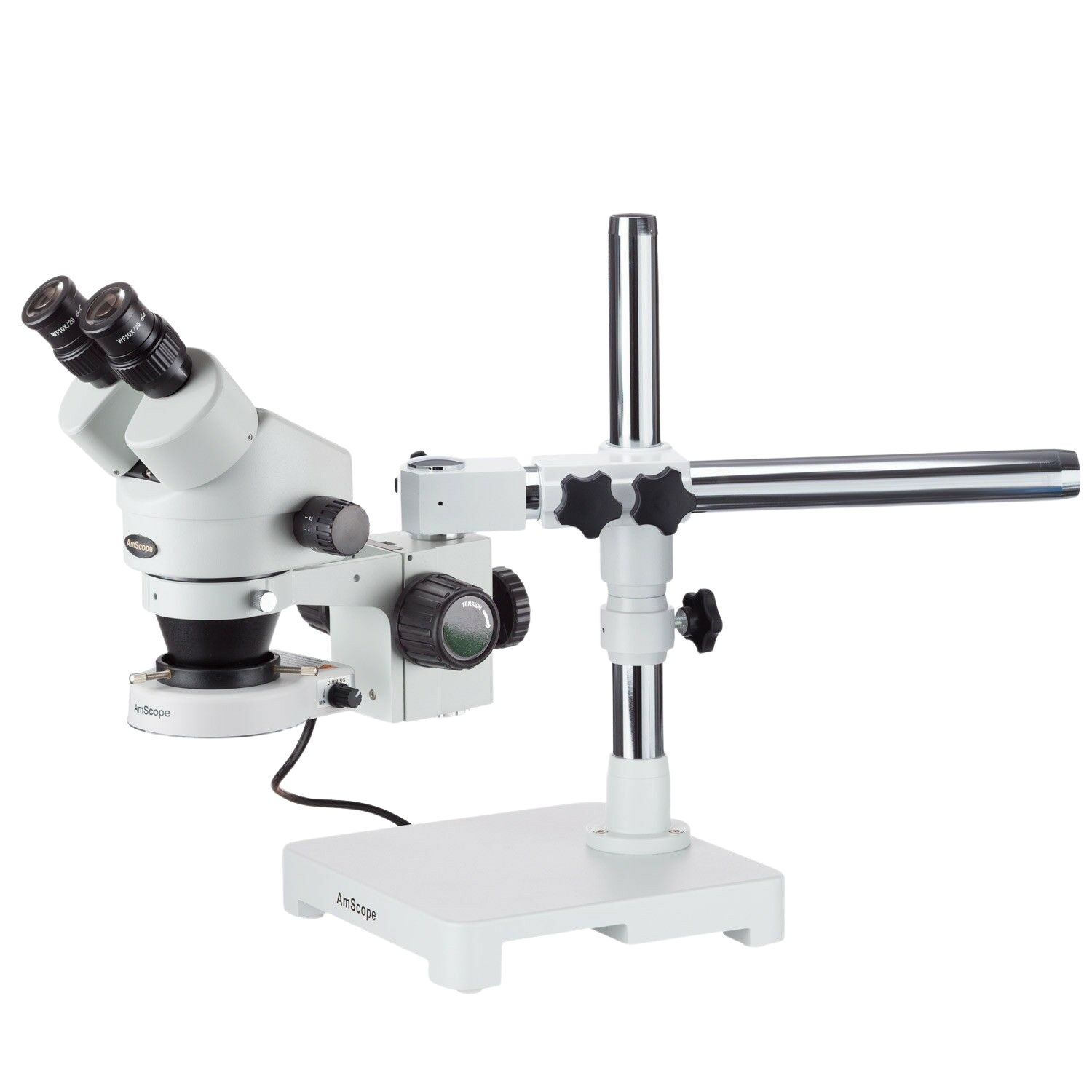 Amscope SM-3BX-80S 3.5X - 45X Stereo Zoom Microscope on Boom Stand with 80 LED Light New