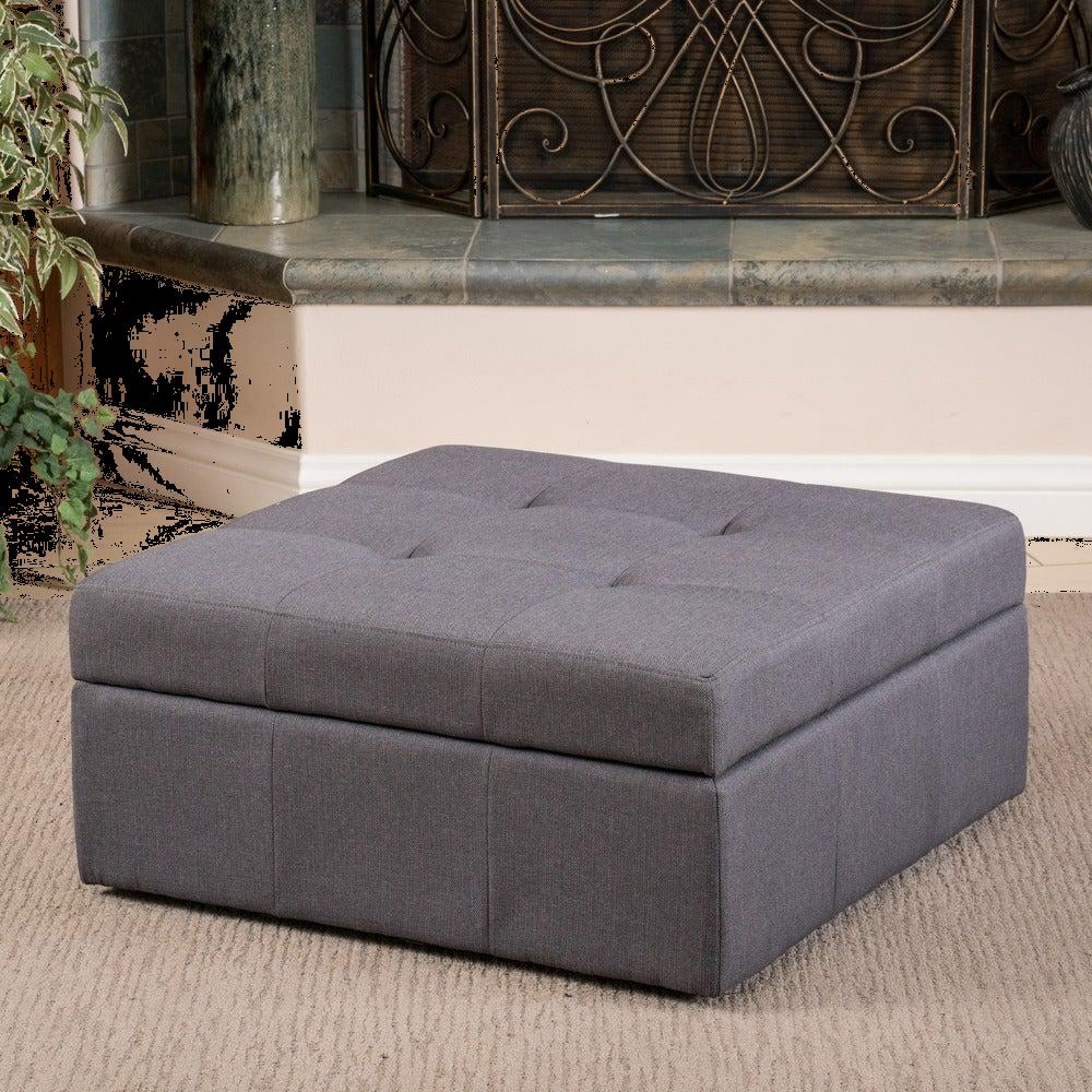 Chatsworth Square Storage Ottoman by Christopher Knight Home - Navy