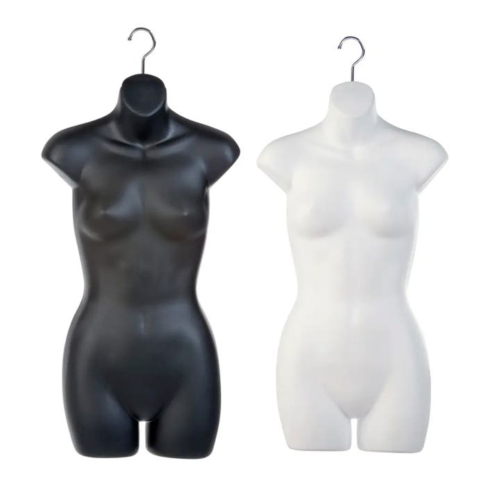 Econoco Ladies Torso Forms - Injection Molded Styrene (Set of 12)