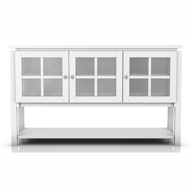 Contemporary Wood Buffet in White