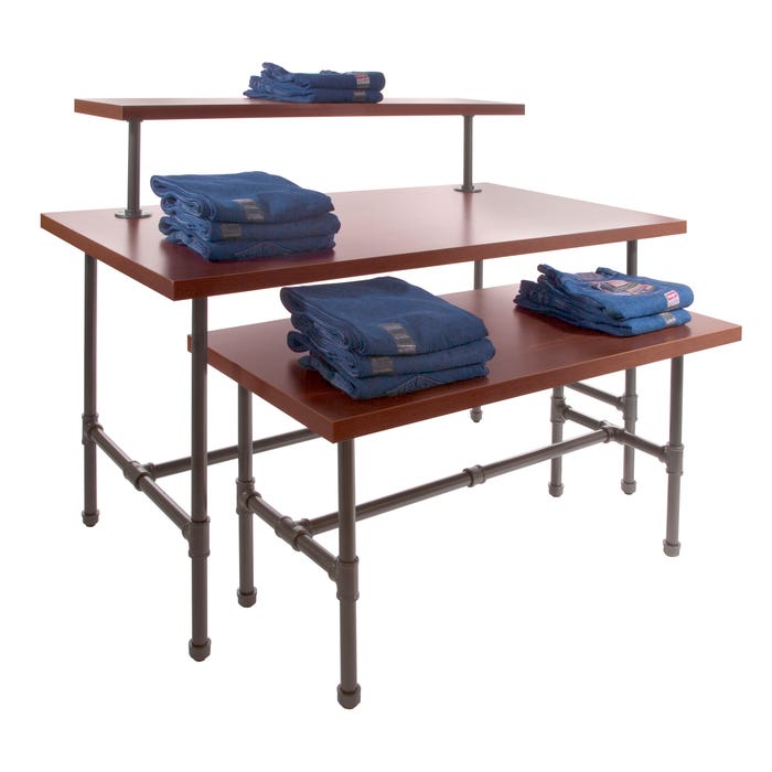 Econoco Pipeline Large Nesting Table-Dark Brown Top