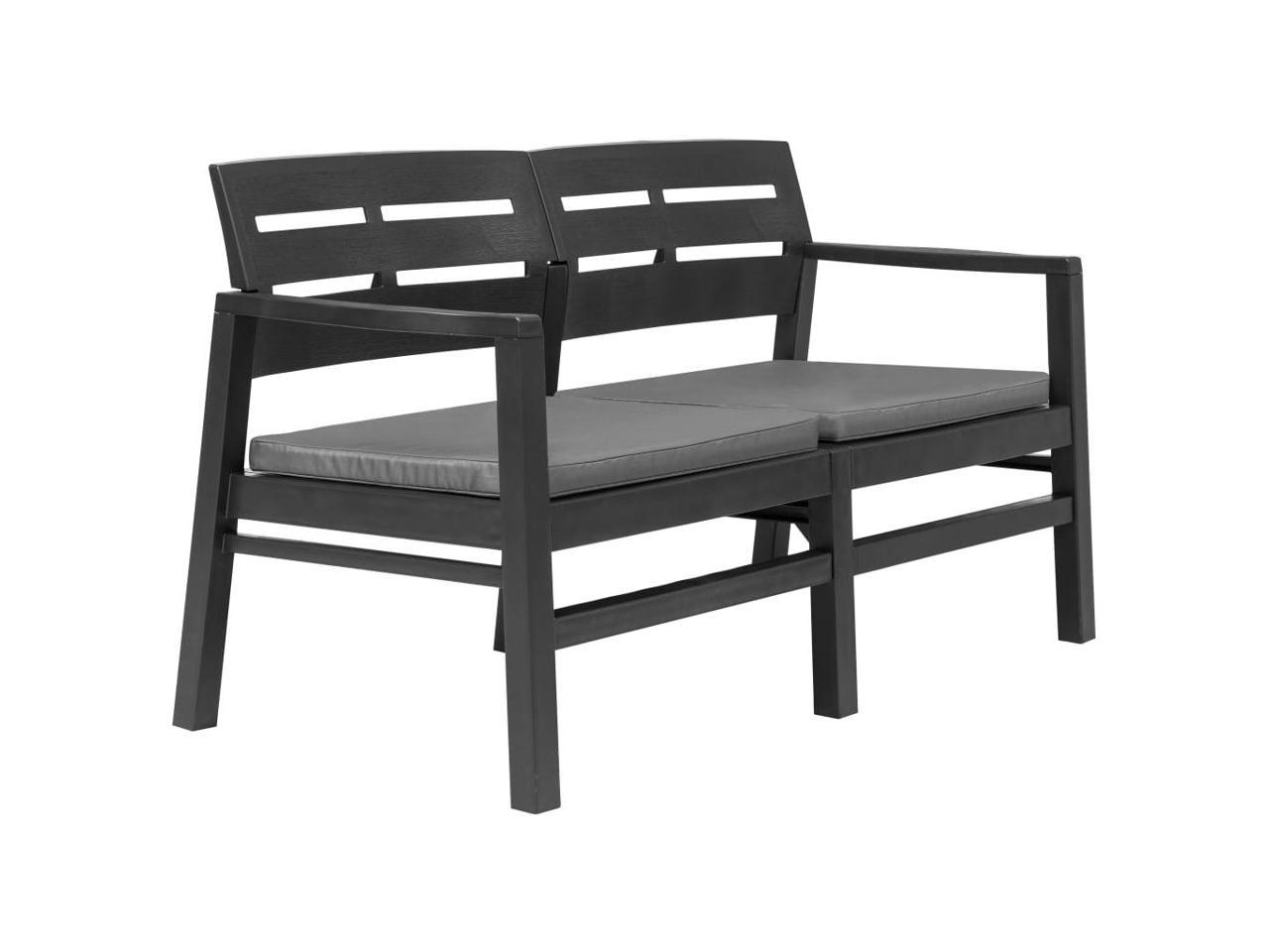 vidaXL 2-Seater Garden Bench with Cushions 52.4
