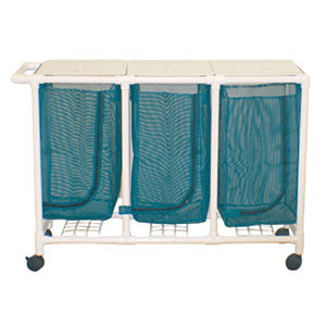 MJM Triple Bag Hamper with Zipper Front