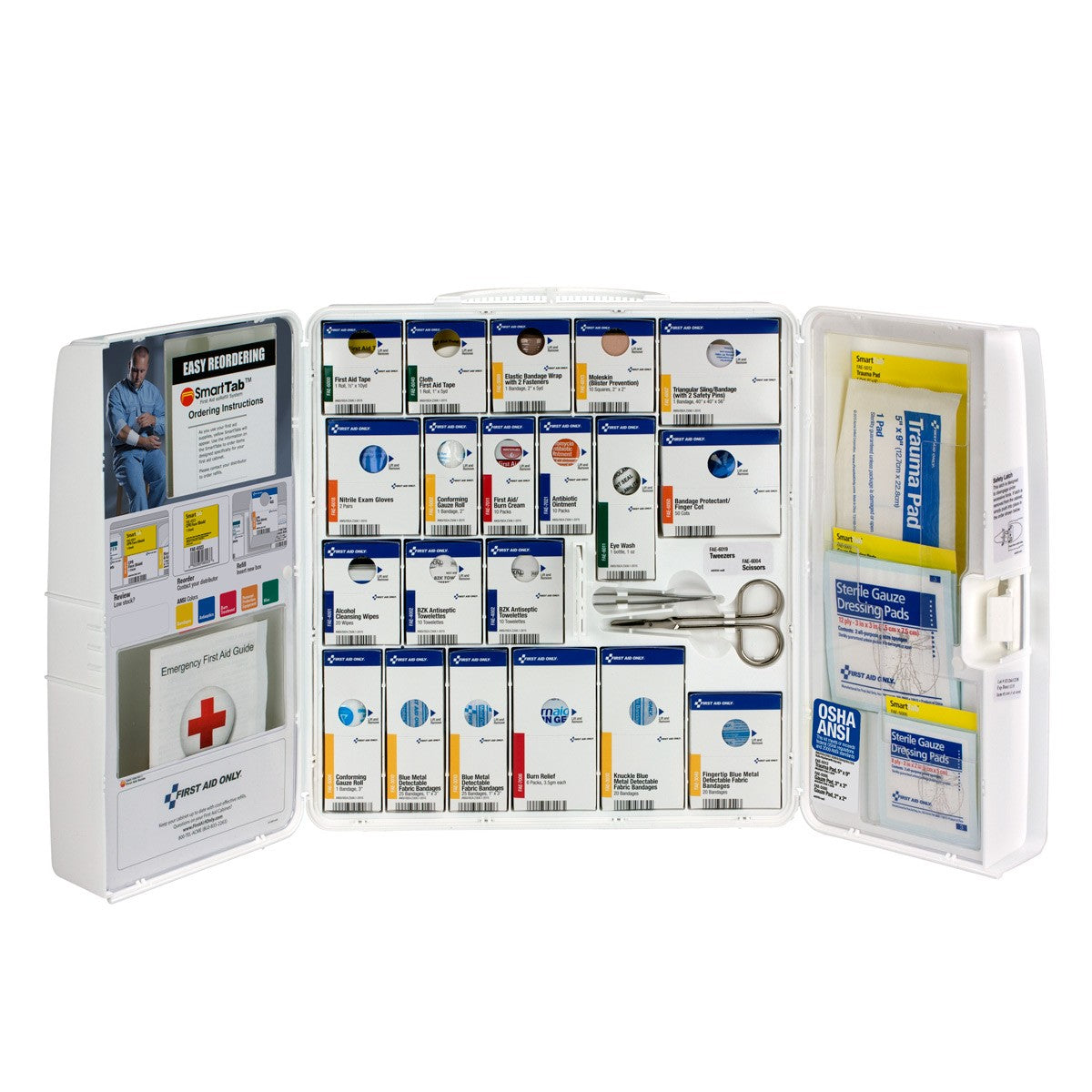 First Aid Only 50 Person Large Plastic Smart Compliance Food Service Cabinet Without Medications (2 per order)