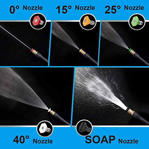 DUROWATT 3200 PSI Gas Pressure Washer,2.5 GPM 223CC 7.5HP Power Washer Gas with 5 Adjustable Nozzles, 1.1 Gal Onboard Soap Tank, 12