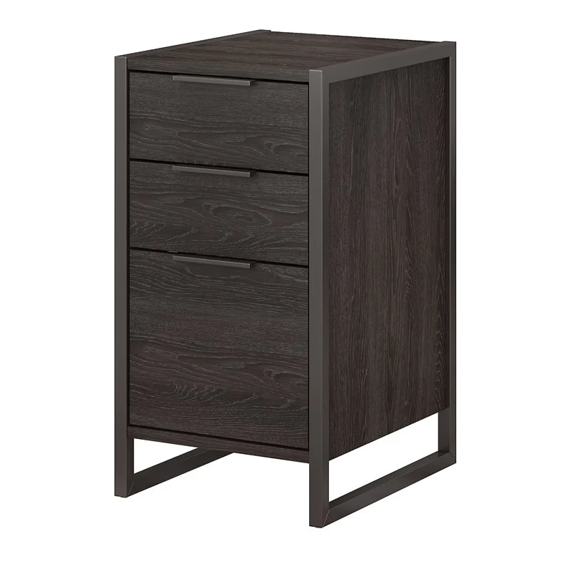 3 Drawer File Cabinet in Charcoal Gray