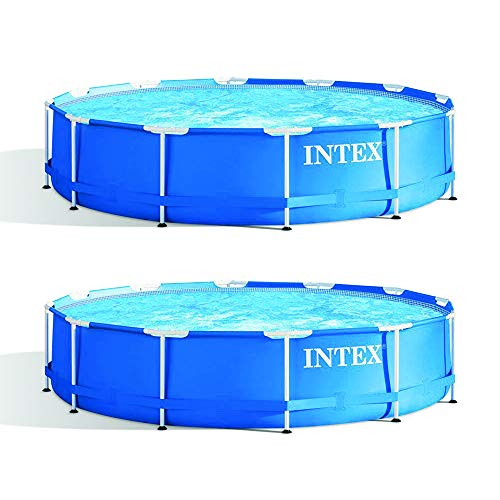 Intex 12 Foot x 30 Inch Above Ground Swimming Pool (Pump Not Included) (2 Pack)