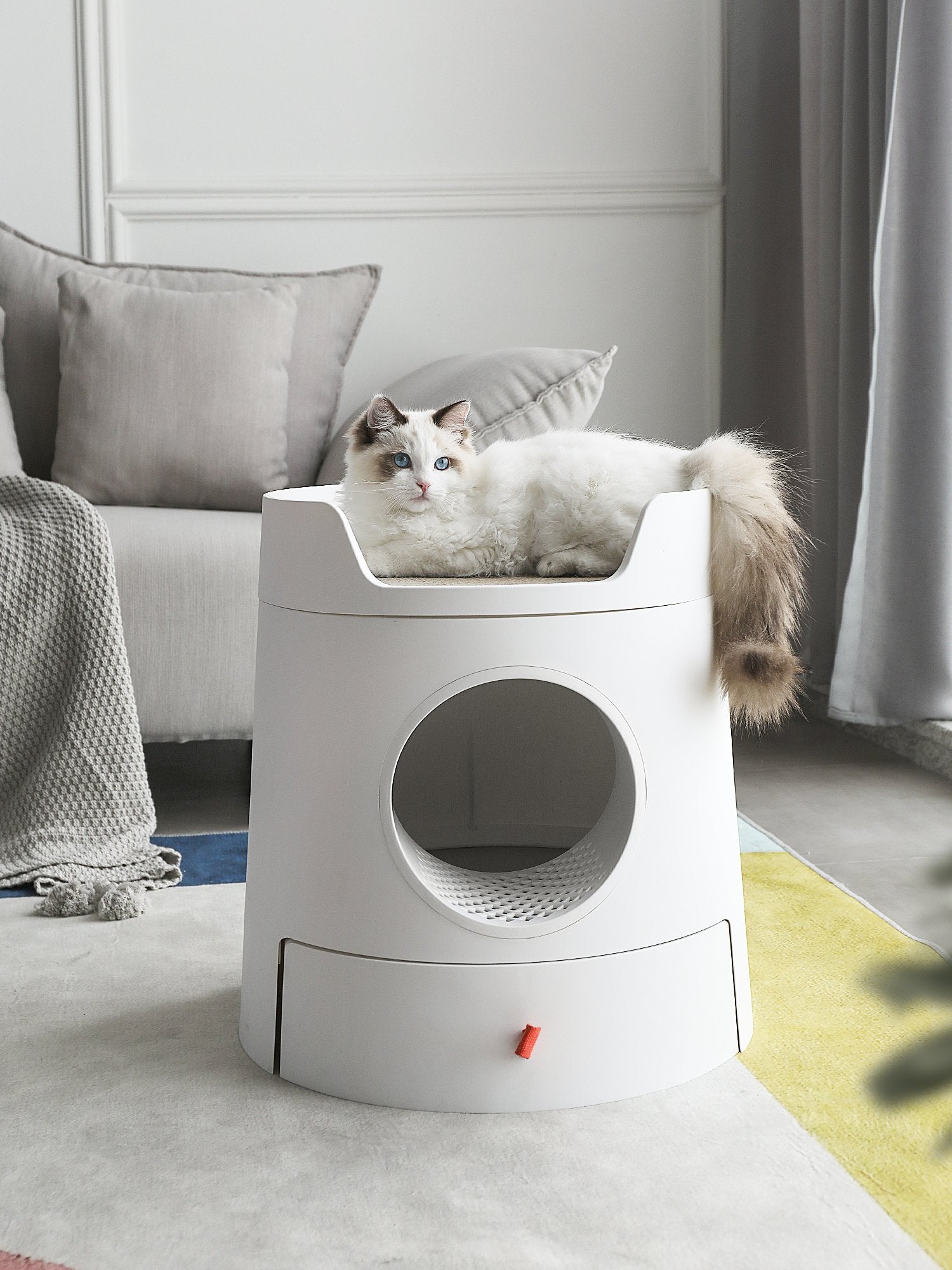 2-in-1 Castle Cat Litter Box
