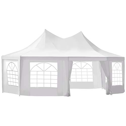 Outsunny 22' x 16' ft Canopy Party Event Tent with 2 Pull-Back Doors, Column-Less Event Space, & 8 Cathedral Windows