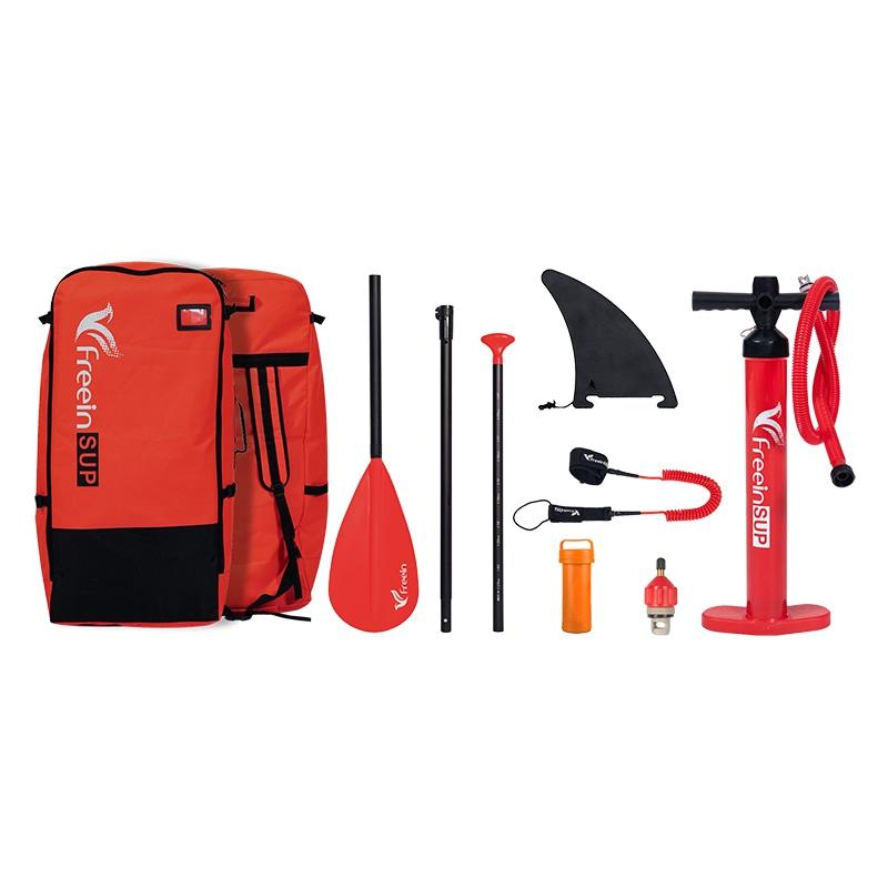 Freein 10' Inflatable Ocean SUP Stand Up Paddle Board Package Dual Action Pump Camera Mount Aqua New