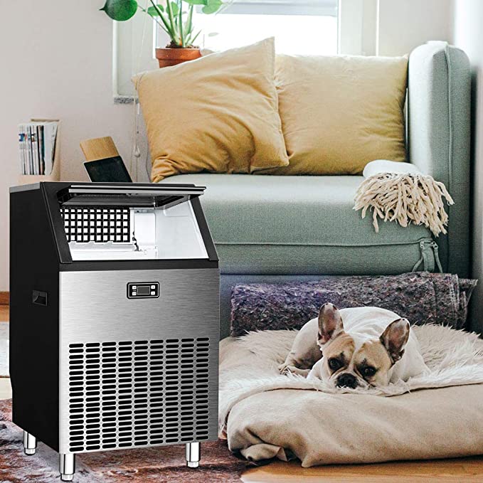 RW Flame Z120C 48 Pound Capacity Freestanding Commercial Ice Maker Machine New